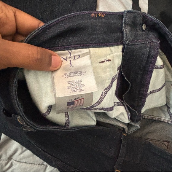 NYDJ HAYDEN STRAIGHT LEG JEANS IN BLUE DARK WASH *10063 Size 14 - Picture 6 of 8